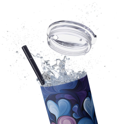 Fantasy Heart Skinny Tumbler w/ Straw, 20oz - Ruppy's Creations