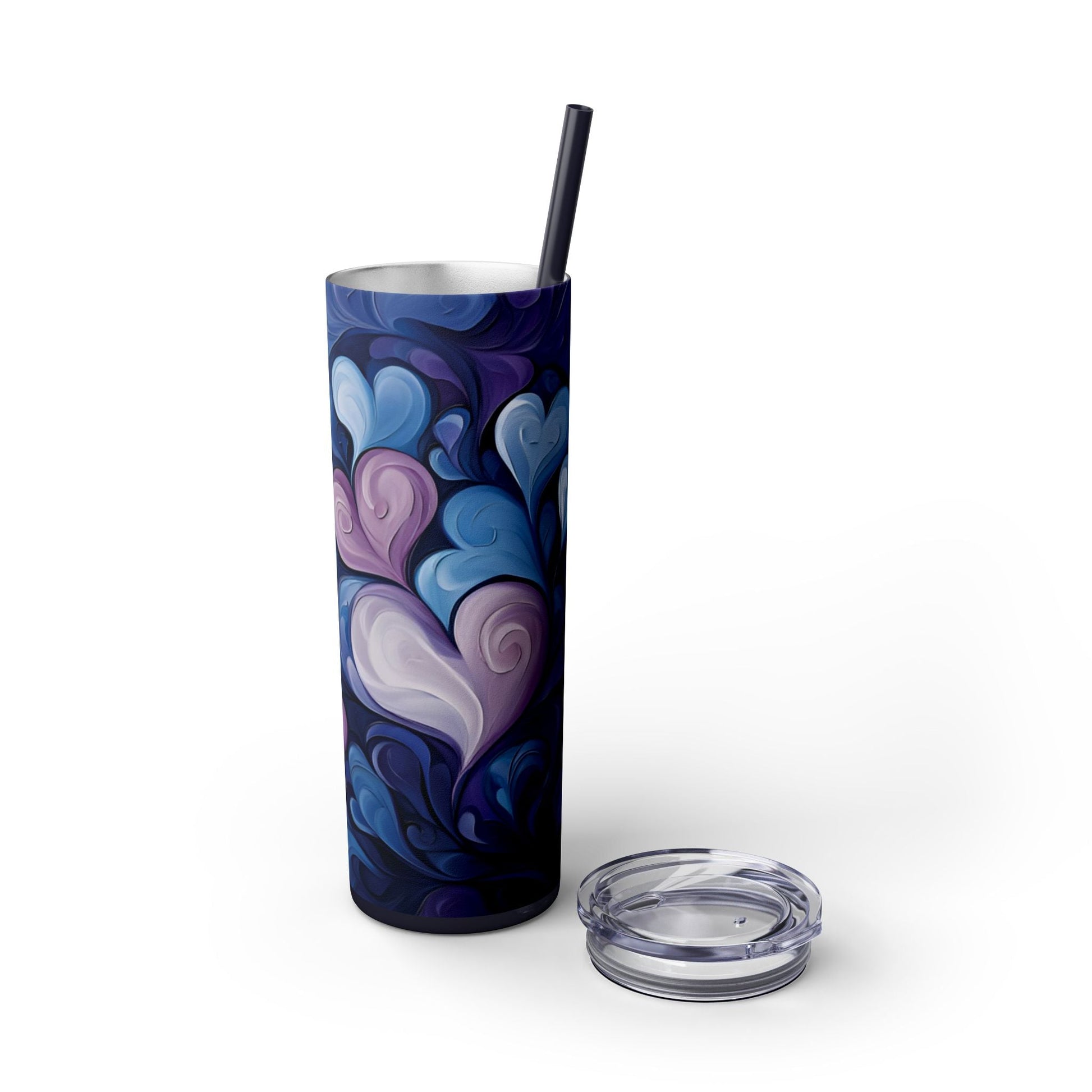 Fantasy Heart Skinny Tumbler w/ Straw, 20oz - Ruppy's Creations