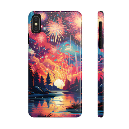 Fireworks at the lake Slim Phone Case For I - Phone - Ruppy's Creations