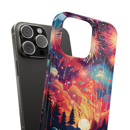 Fireworks at the lake Slim Phone Case For I - Phone - Ruppy's Creations