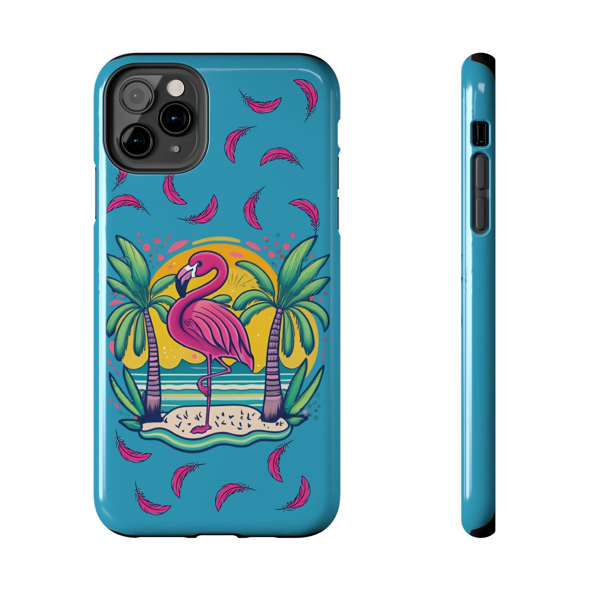 Flamingos & Sunsets Tough iphone Case - Ruppy's Creations