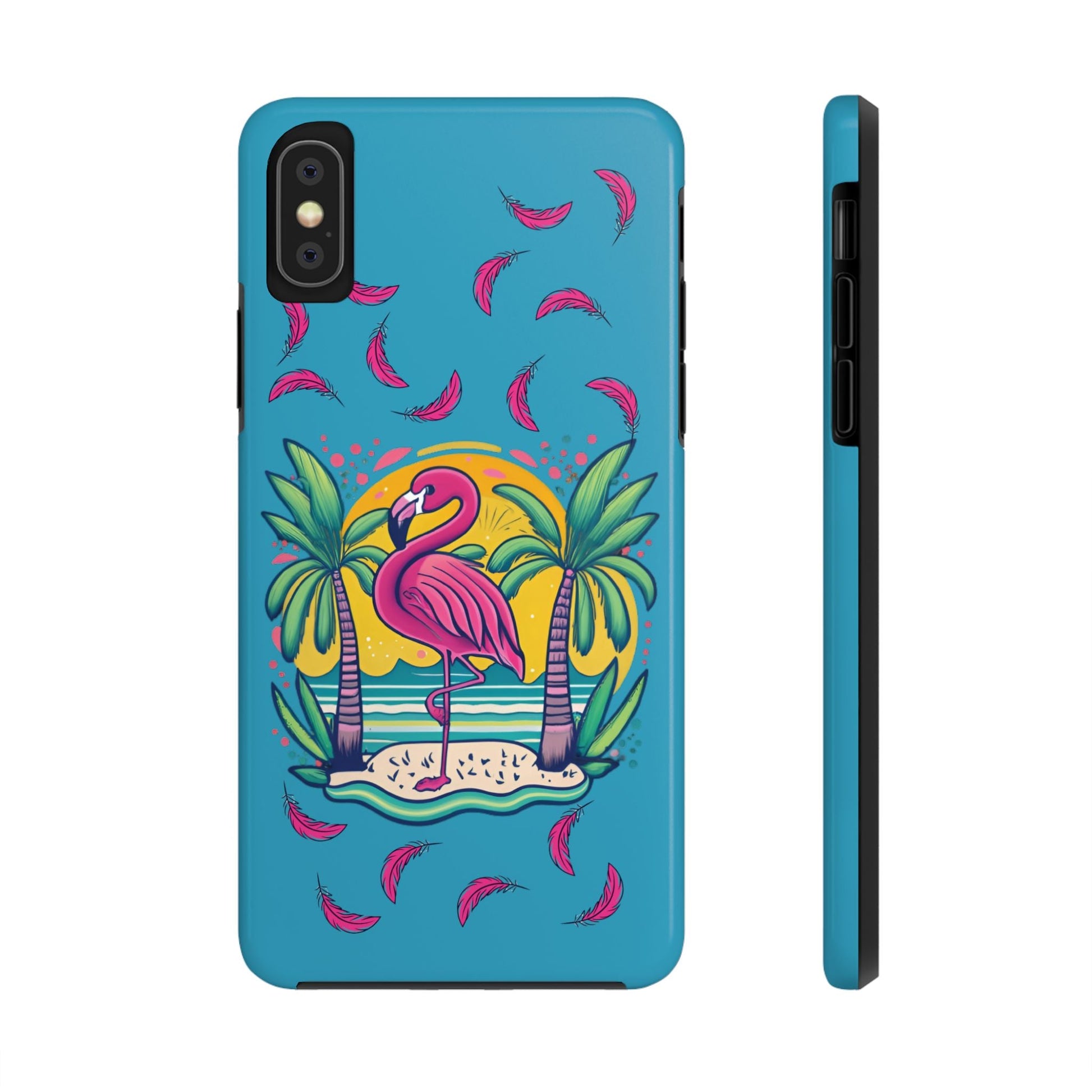 Flamingos & Sunsets Tough iphone Case - Ruppy's Creations