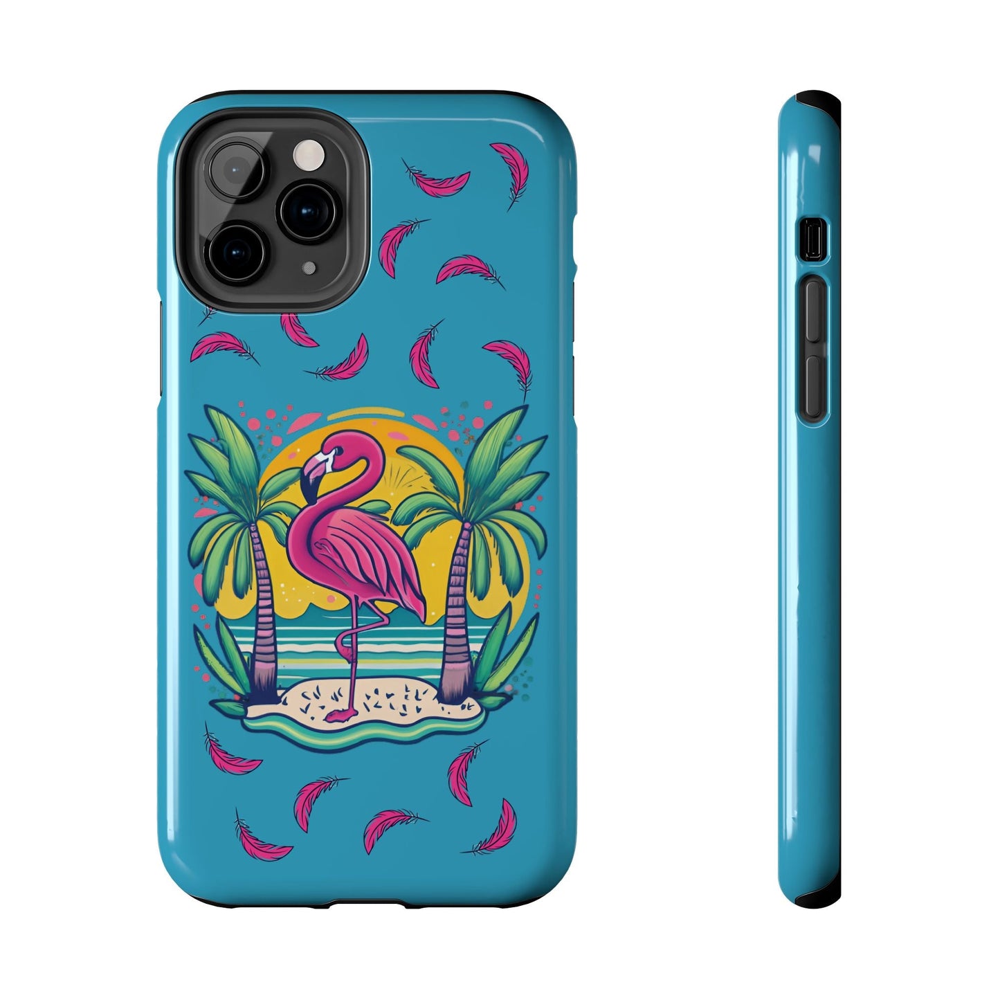 Flamingos & Sunsets Tough iphone Case - Ruppy's Creations