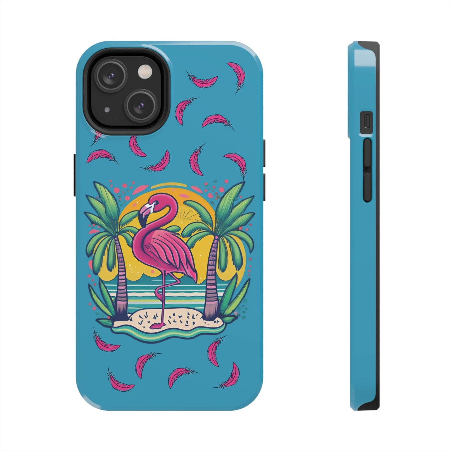 Flamingos & Sunsets Tough iphone Case - Ruppy's Creations