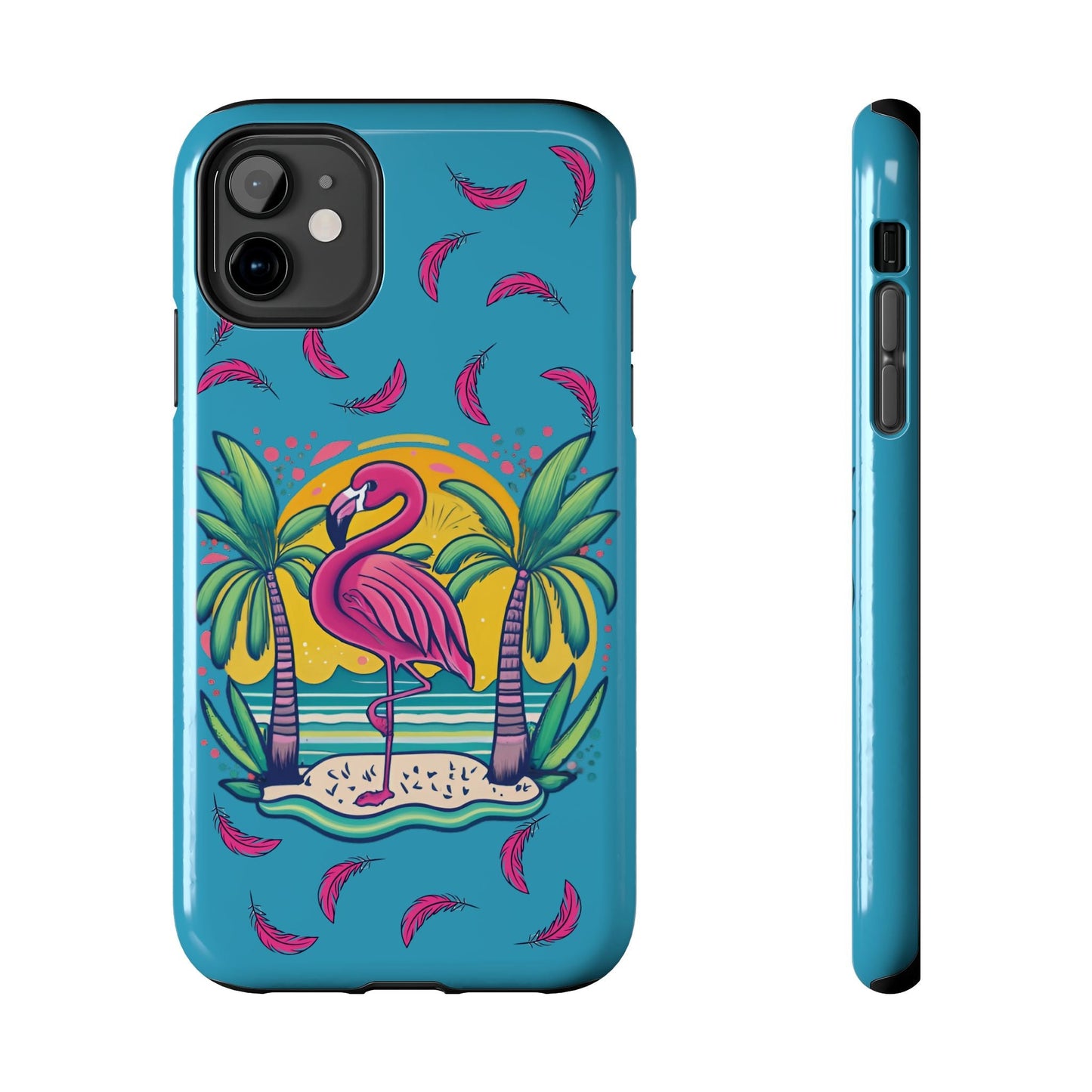 Flamingos & Sunsets Tough iphone Case - Ruppy's Creations