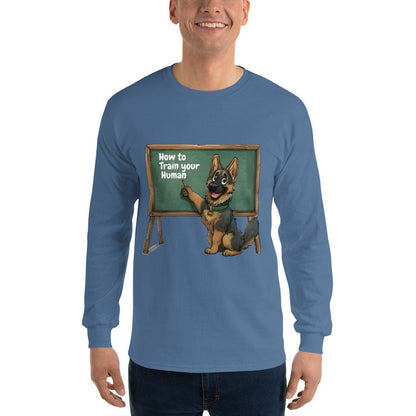 Funny Dog Trained Men's Long Sleeve Shirt - Ruppy's Creations