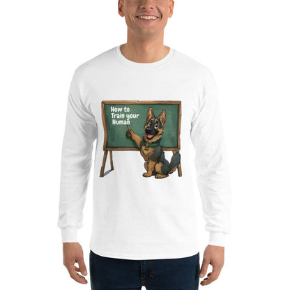 Funny Dog Trained Men's Long Sleeve Shirt - Ruppy's Creations