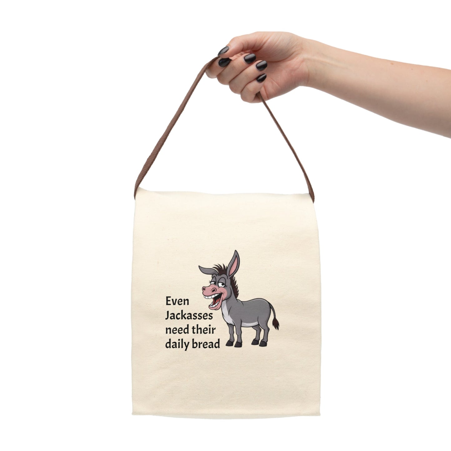 Funny Donkey Canvas Lunch Bag - Ruppy's Creations