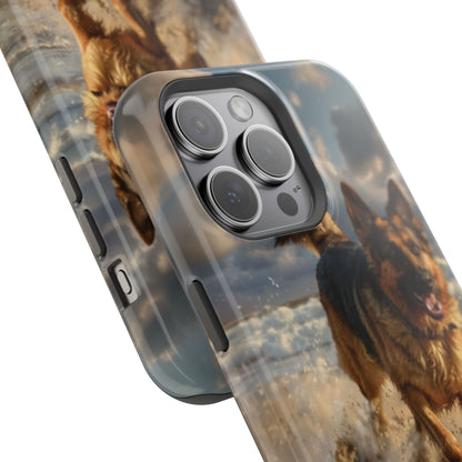 German Shepherd Beach Play MagSafe Tough iPhone Case - Ruppy's Creations