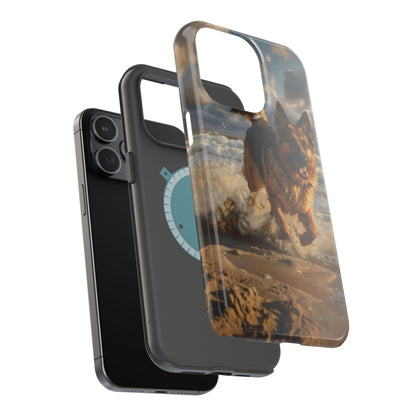 German Shepherd Beach Play MagSafe Tough iPhone Case - Ruppy's Creations