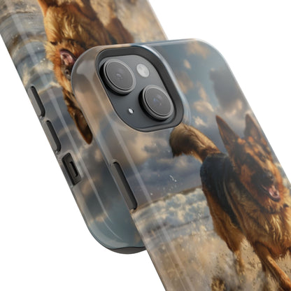 German Shepherd Beach Play MagSafe Tough iPhone Case - Ruppy's Creations