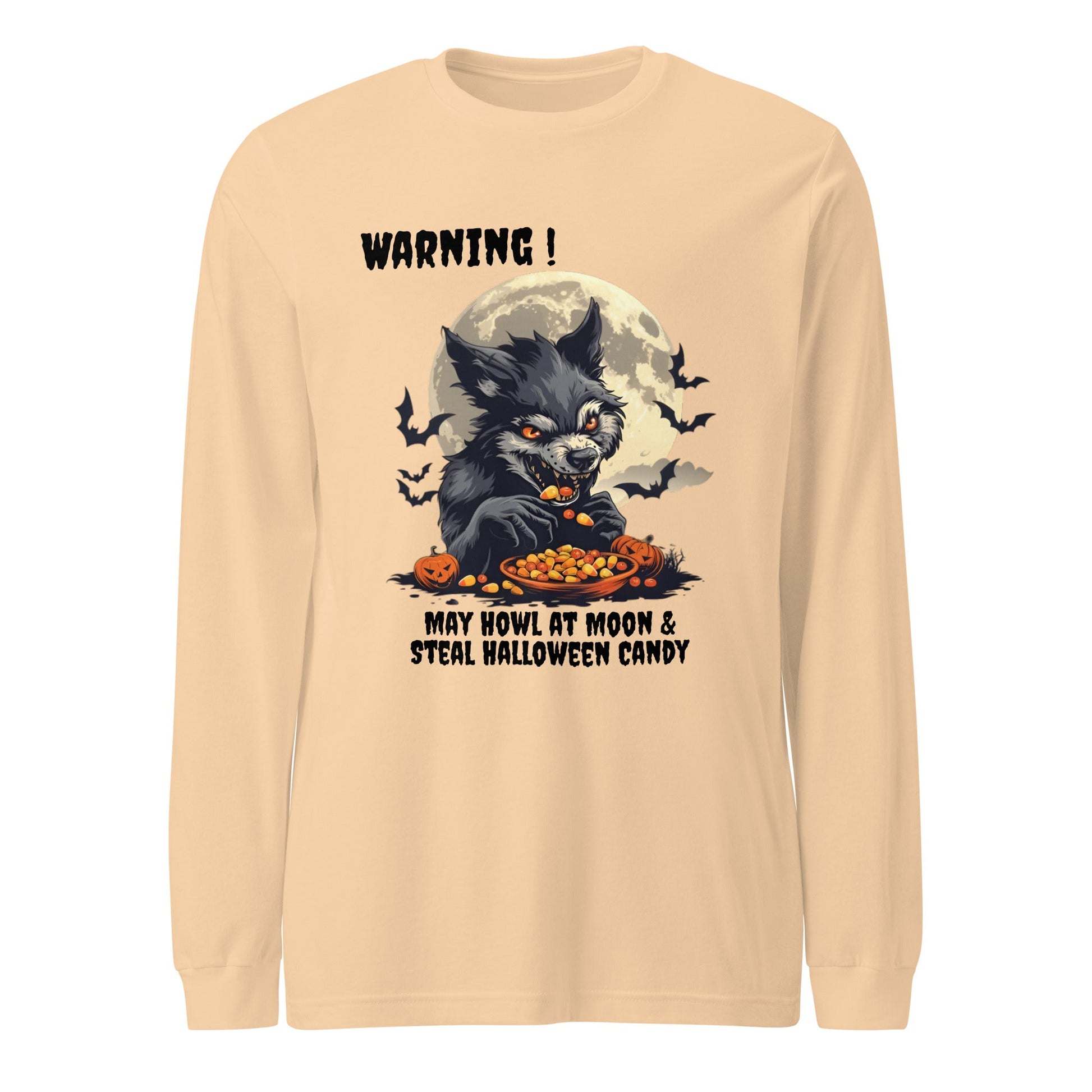 Halloween Werewolf Unisex Long Sleeve T - shirt - Ruppy's Creations