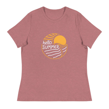 Hello Summer Women's Relaxed T-Shirt - Ruppy's Creations