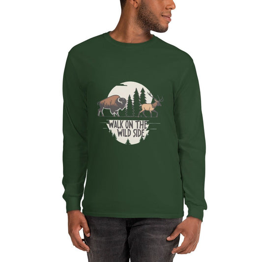 Hiking Theme Wild side Men’s Long Sleeve Tee - Ruppy's Creations