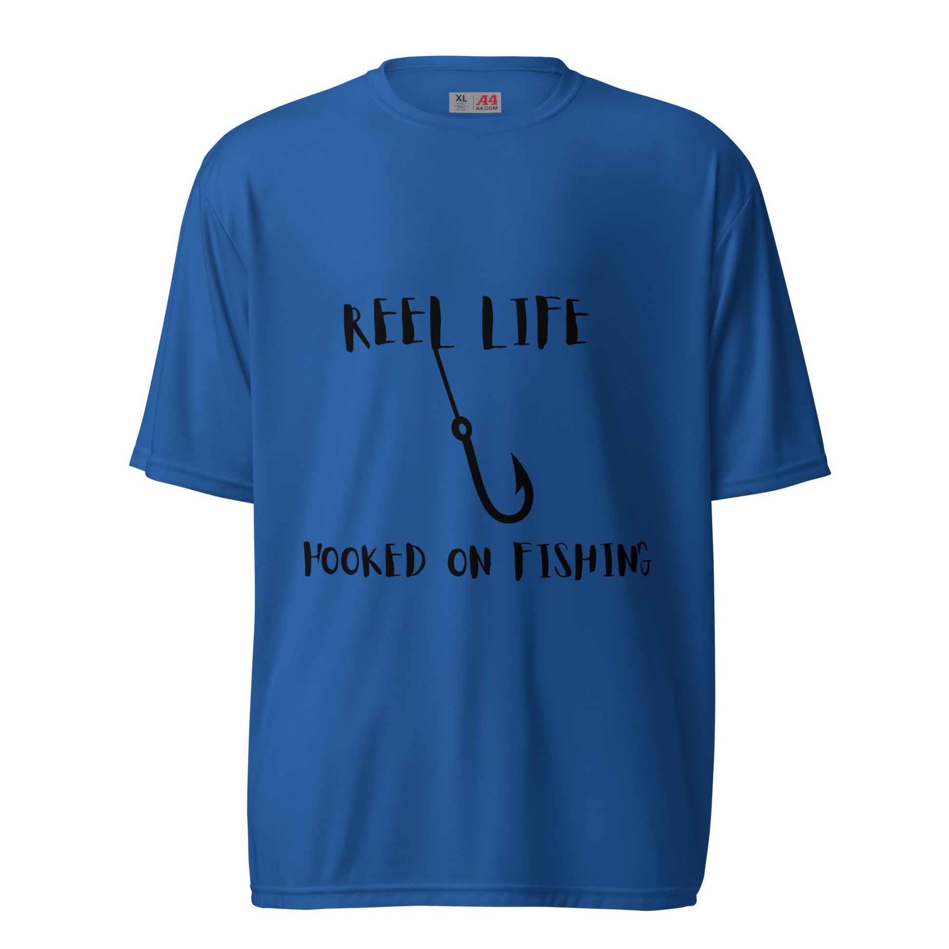 Hooked on Fishing Men's Performance crew neck t-shirt - Ruppy's Creations