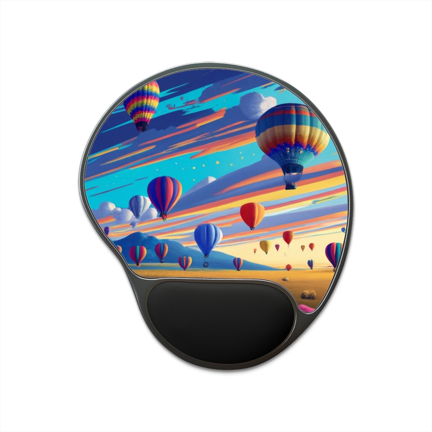 Hot Air Balloon Mouse Pad With Wrist Rest - Ruppy's Creations