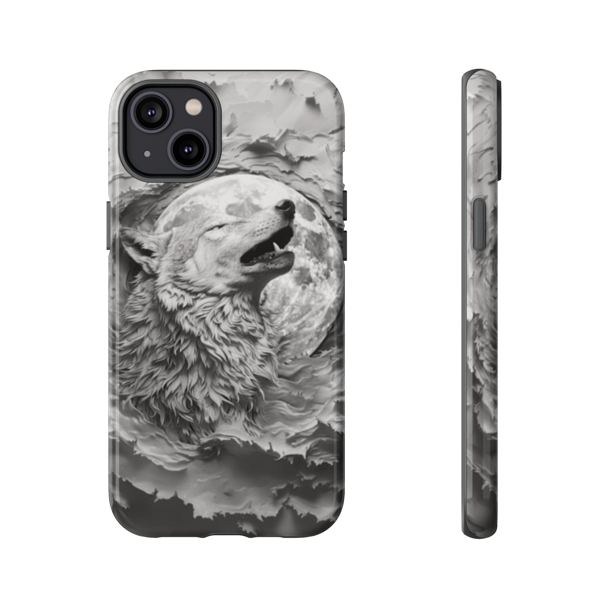 Howling Wolf Tough Cell Phone Case - Ruppy's Creations