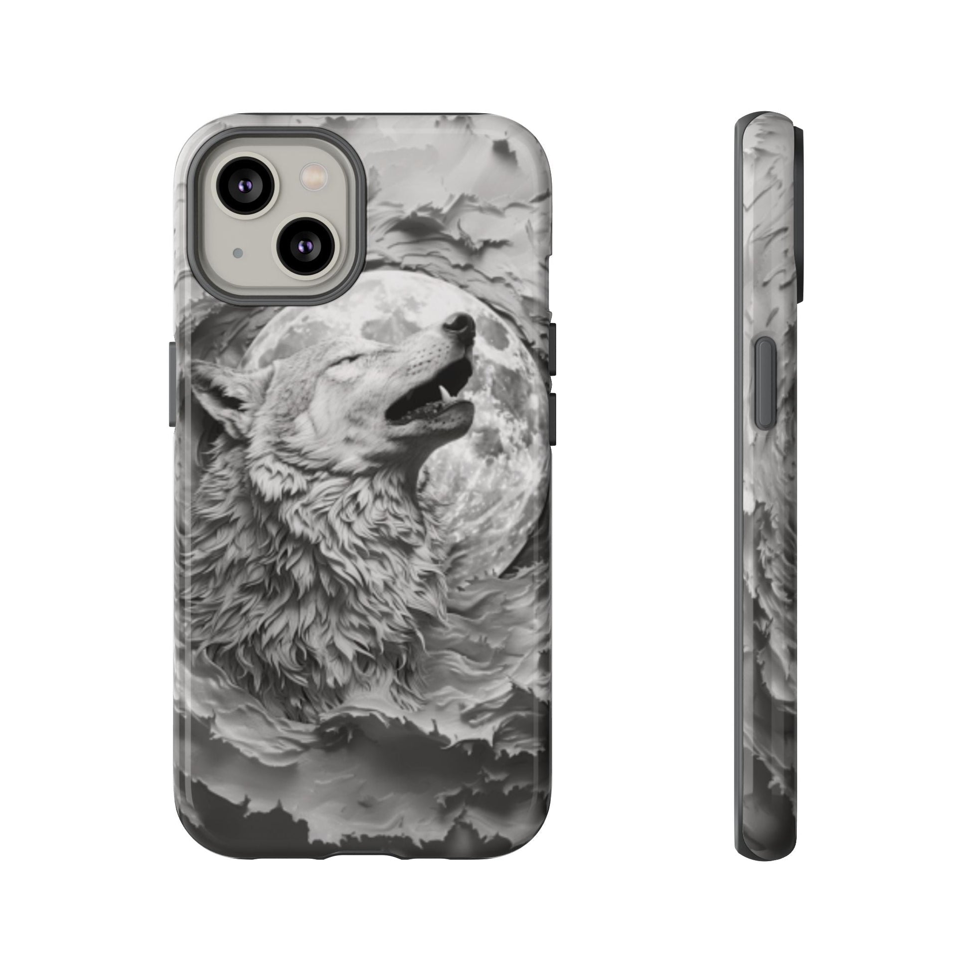 Howling Wolf Tough Cell Phone Case - Ruppy's Creations