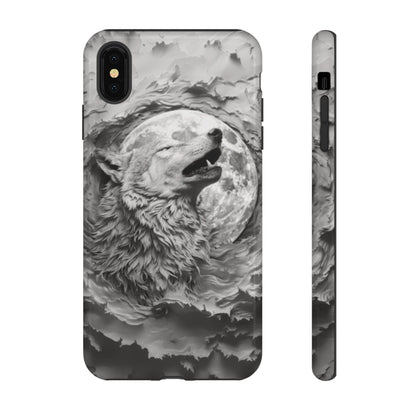 Howling Wolf Tough Cell Phone Case - Ruppy's Creations