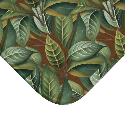 Leaves of Green Memory Foam Bath Mat - Ruppy's Creations