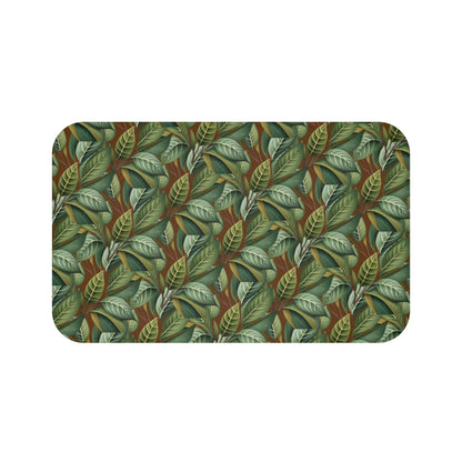 Leaves of Green Memory Foam Bath Mat - Ruppy's Creations