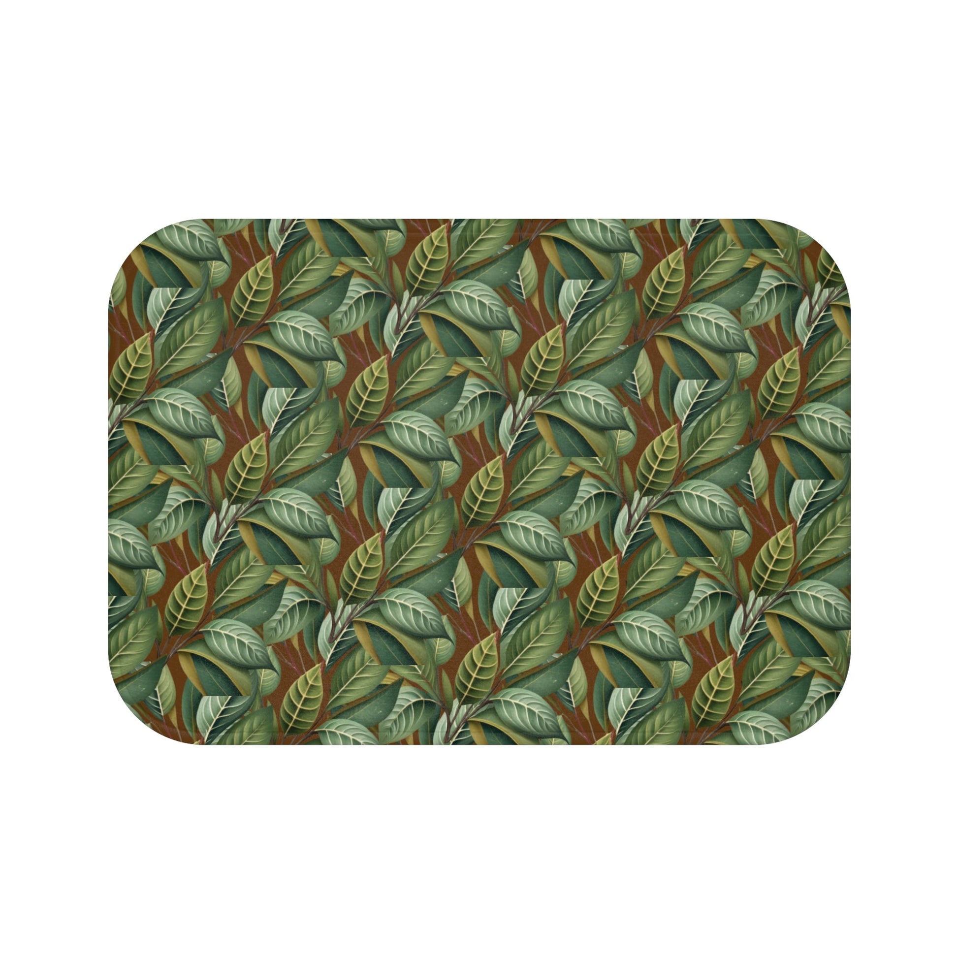 Leaves of Green Memory Foam Bath Mat - Ruppy's Creations