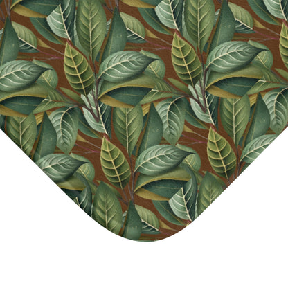 Leaves of Green Memory Foam Bath Mat - Ruppy's Creations