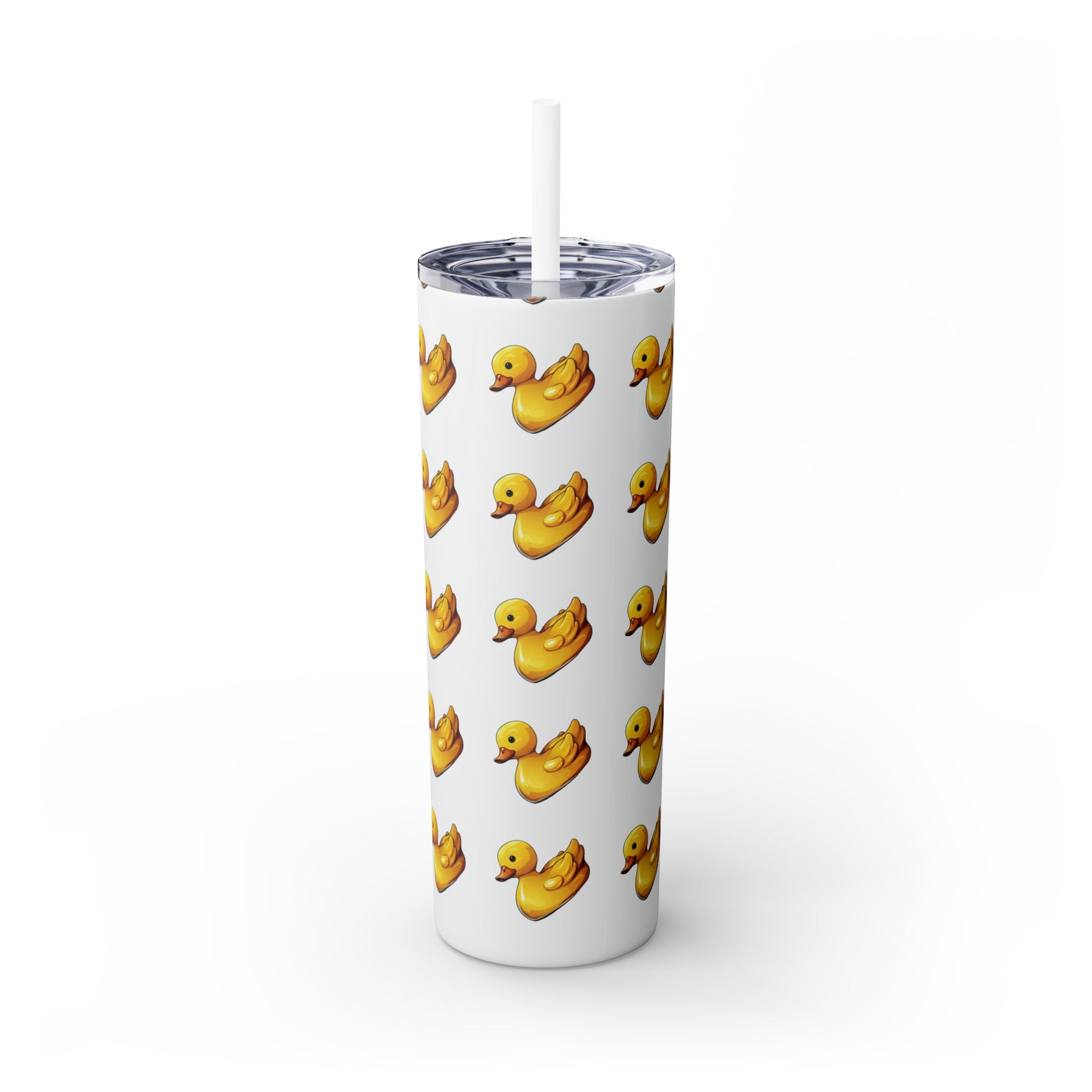 Little Yellow Duck Skinny Tumbler with Straw, 20oz - Ruppy's Creations