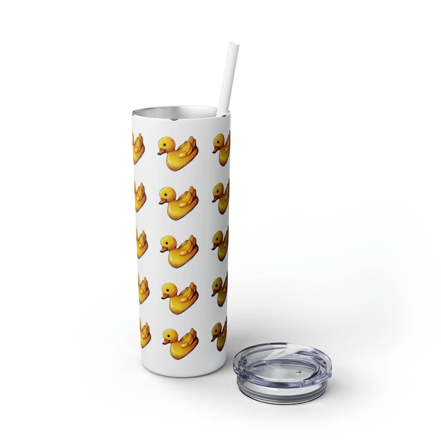 Little Yellow Duck Skinny Tumbler with Straw, 20oz - Ruppy's Creations