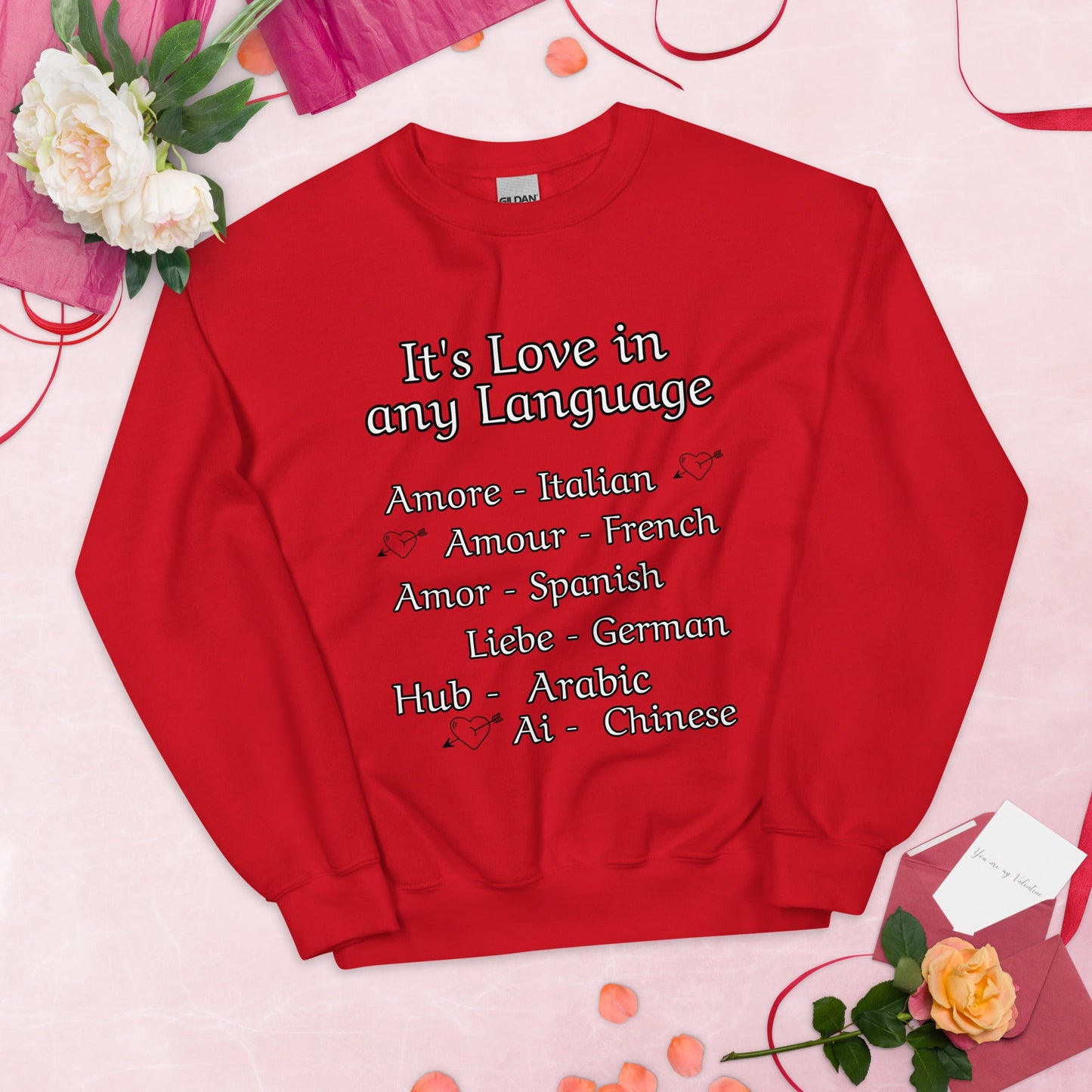 Love in any Language Women's Sweatshirt - Ruppy's Creations