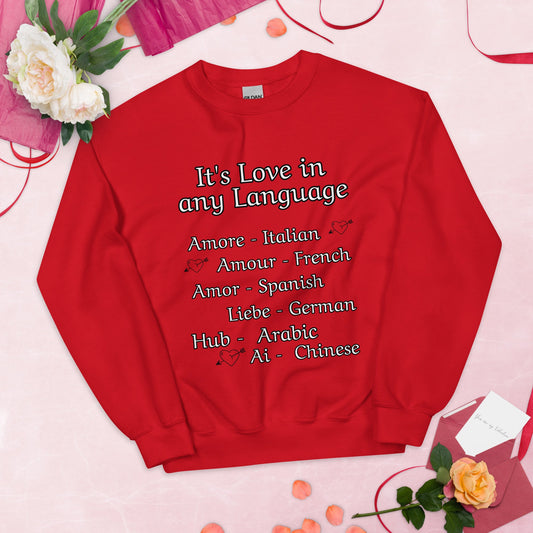 Love in any Language Women's Sweatshirt - Ruppy's Creations