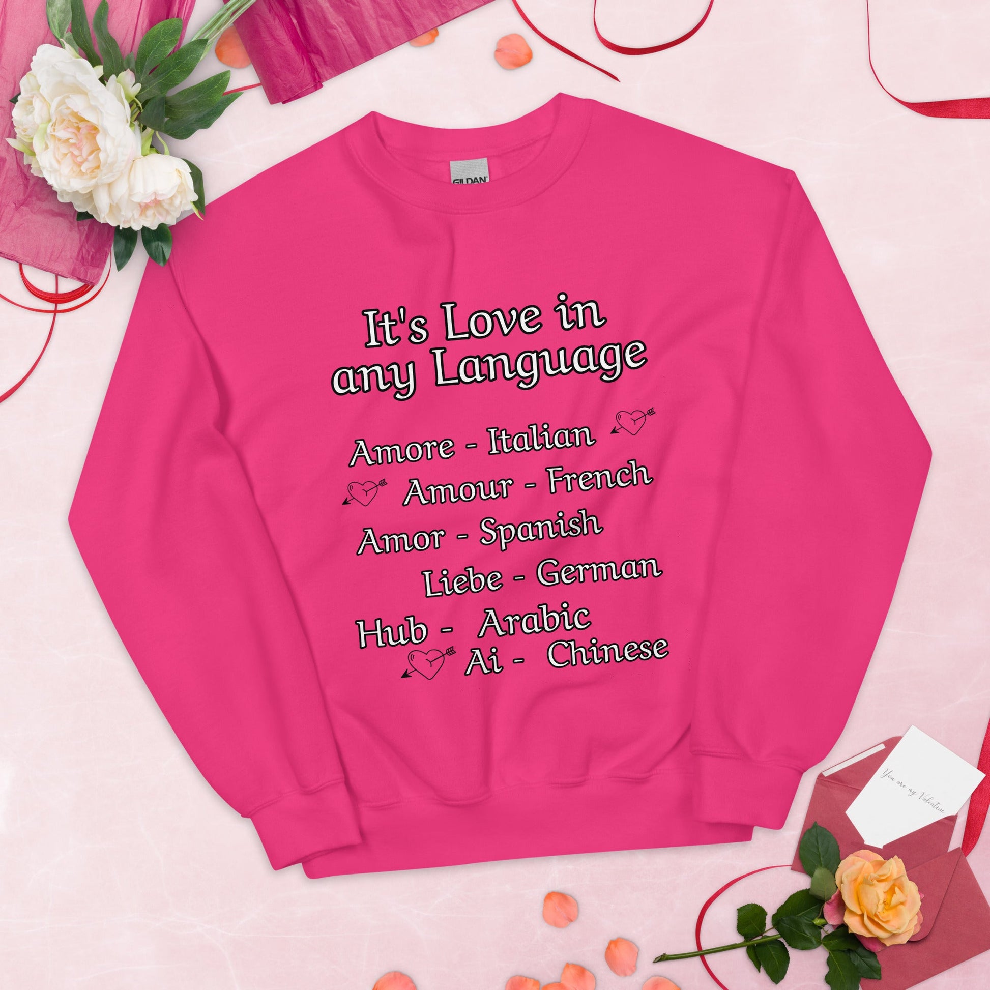 Love in any Language Women's Sweatshirt - Ruppy's Creations