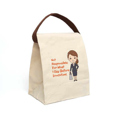 Lunchtime Humor Canvas Lunch Bag - Ruppy's Creations