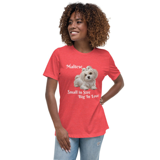 Maltese Love Women's Relaxed T-Shirt - Ruppy's Creations