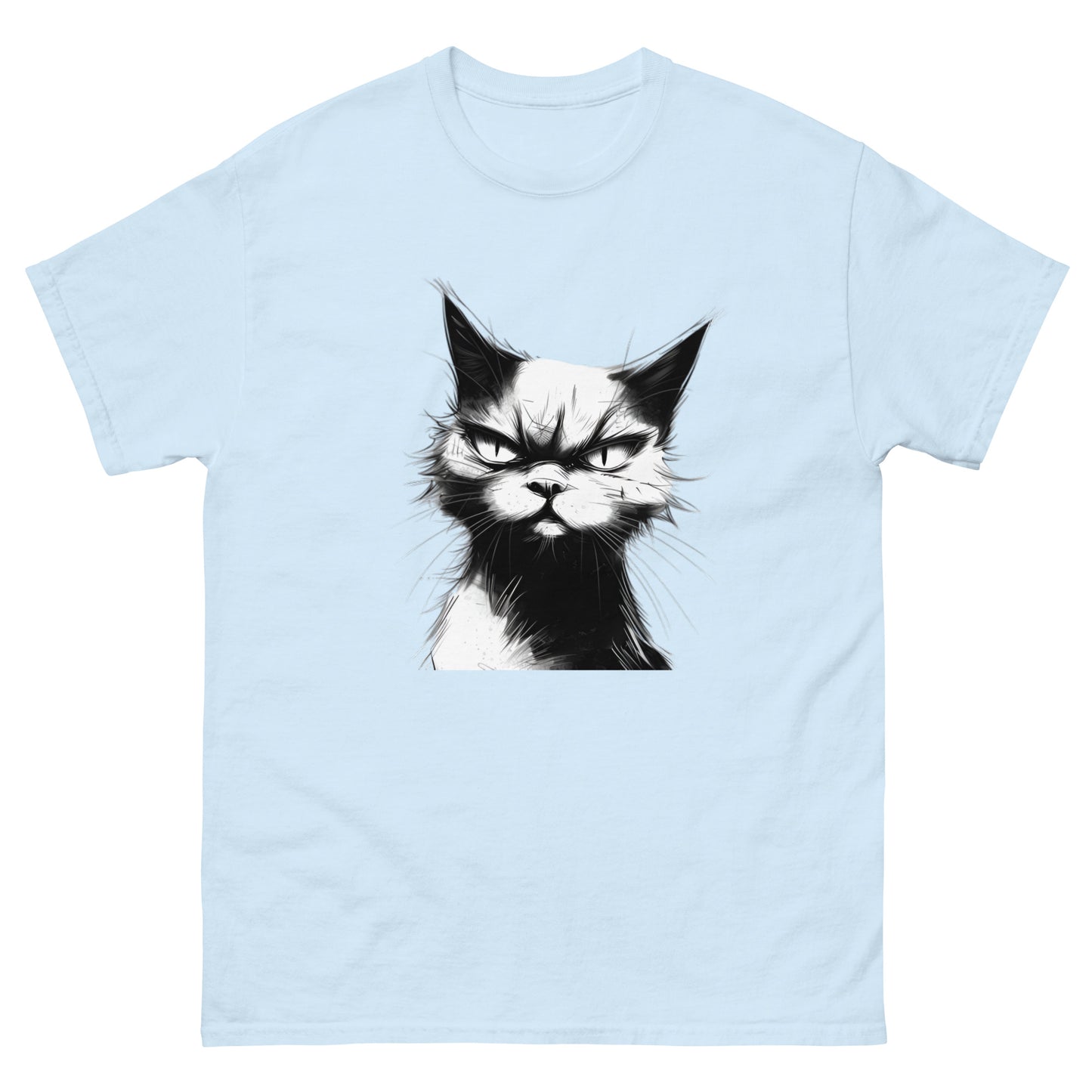 Men's short sleeve t-shirt with cat