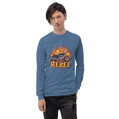 Motorcycle Rebel Men’s Long Sleeve Shirt