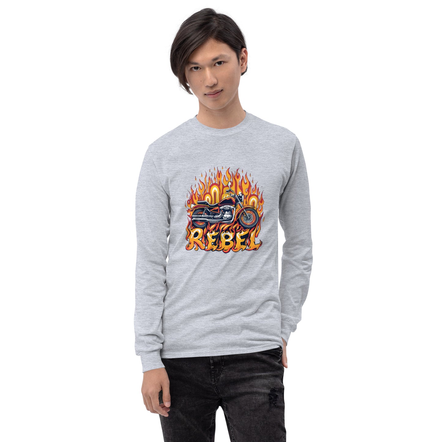 Motorcycle Rebel Men’s Long Sleeve Shirt