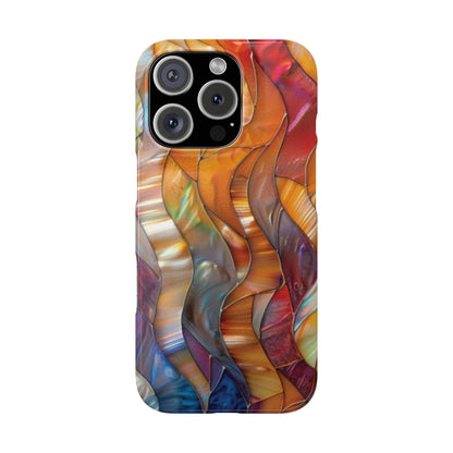 Mother of Pearl Waves Slim iPhone Case - Ruppy's Creations