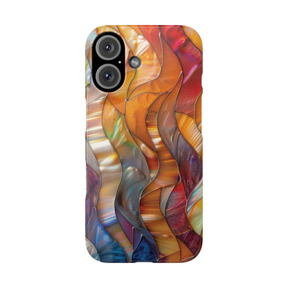 Mother of Pearl Waves Slim iPhone Case - Ruppy's Creations