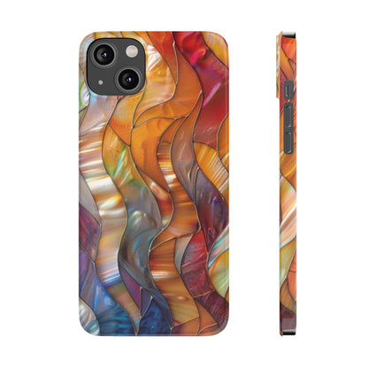 Mother of Pearl Waves Slim iPhone Case - Ruppy's Creations