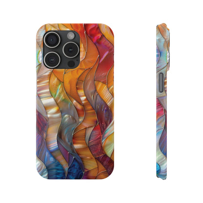 Mother of Pearl Waves Slim iPhone Case - Ruppy's Creations