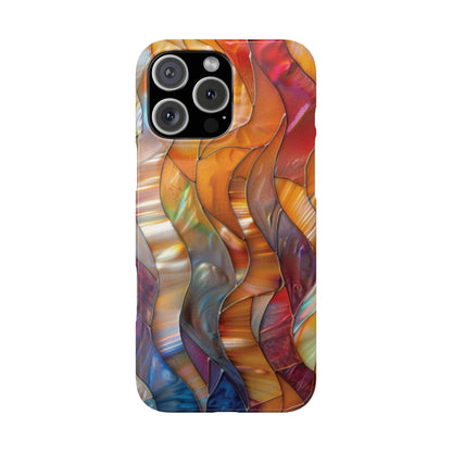 Mother of Pearl Waves Slim iPhone Case - Ruppy's Creations