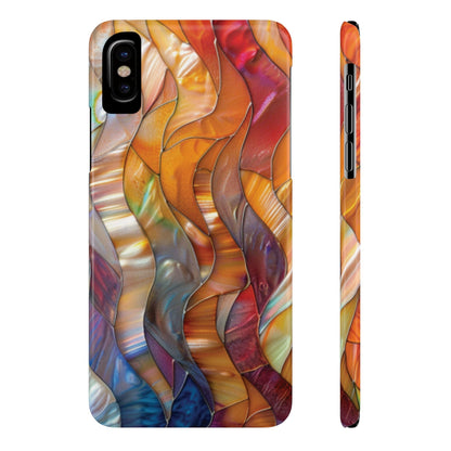 Mother of Pearl Waves Slim iPhone Case - Ruppy's Creations