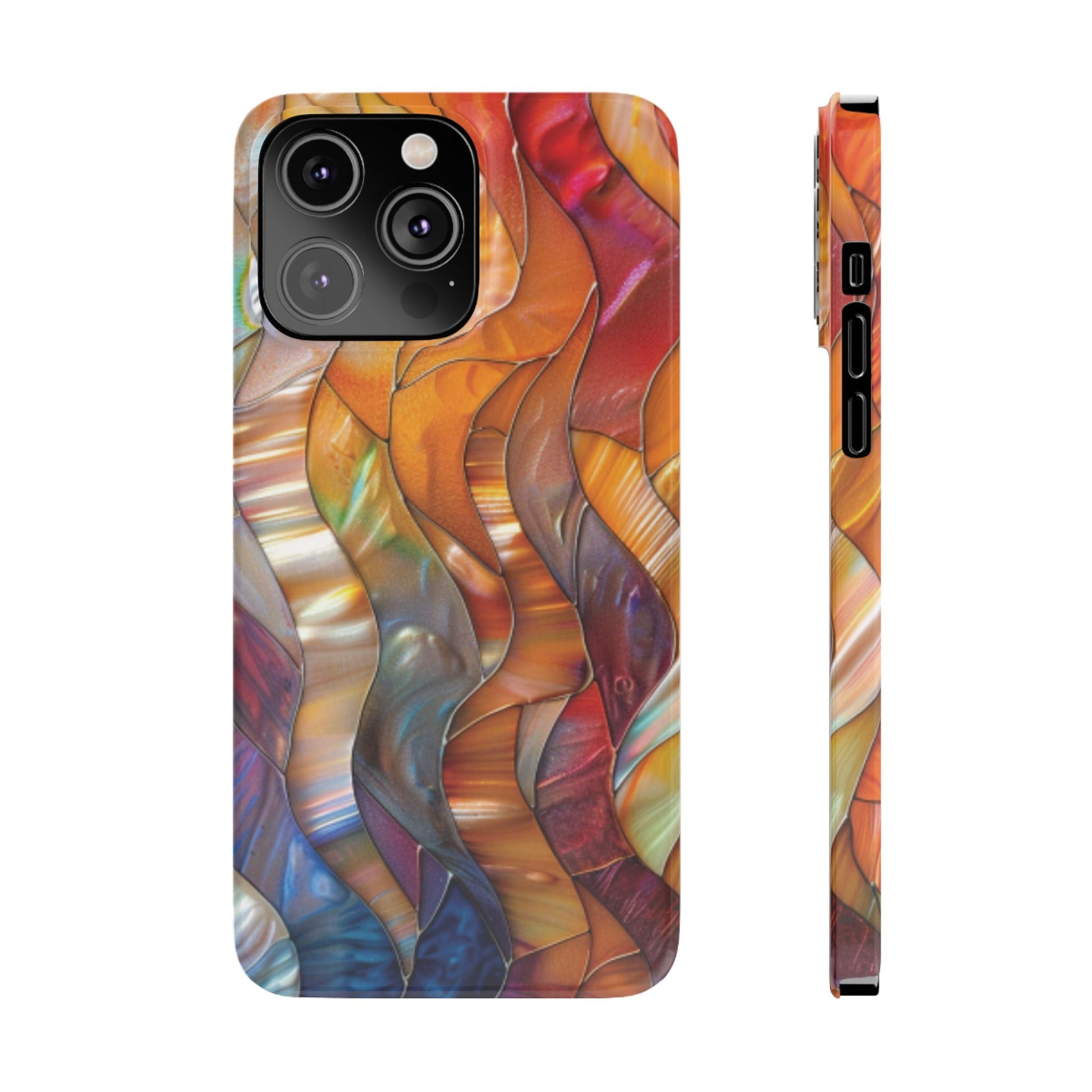 Mother of Pearl Waves Slim iPhone Case - Ruppy's Creations