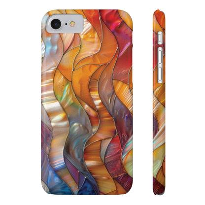 Mother of Pearl Waves Slim iPhone Case - Ruppy's Creations