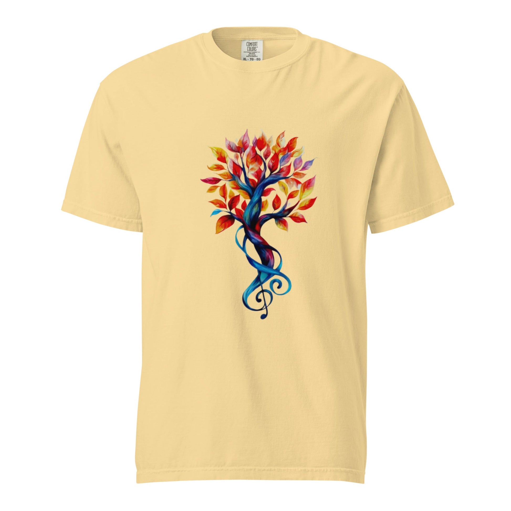 Musical Note Tree Unisex Heavyweight Tee - Ruppy's Creations