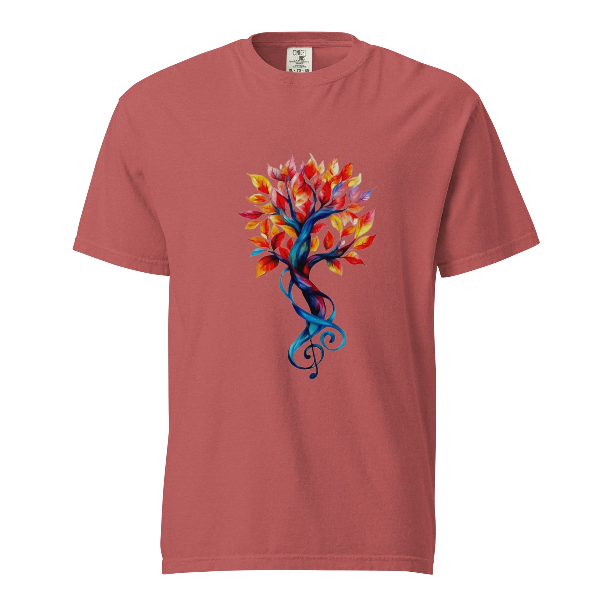 Musical Note Tree Unisex Heavyweight Tee - Ruppy's Creations