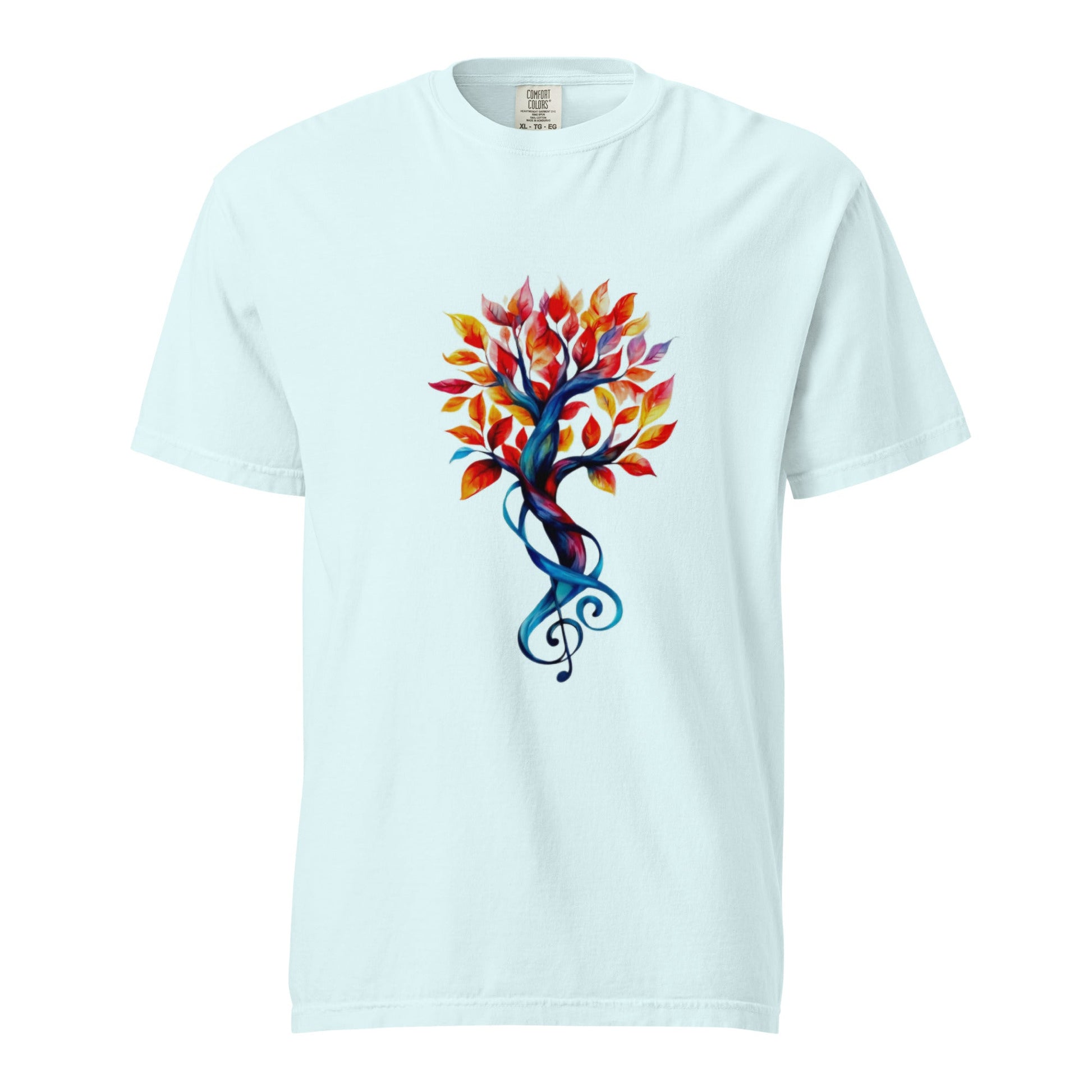 Musical Note Tree Unisex Heavyweight Tee - Ruppy's Creations