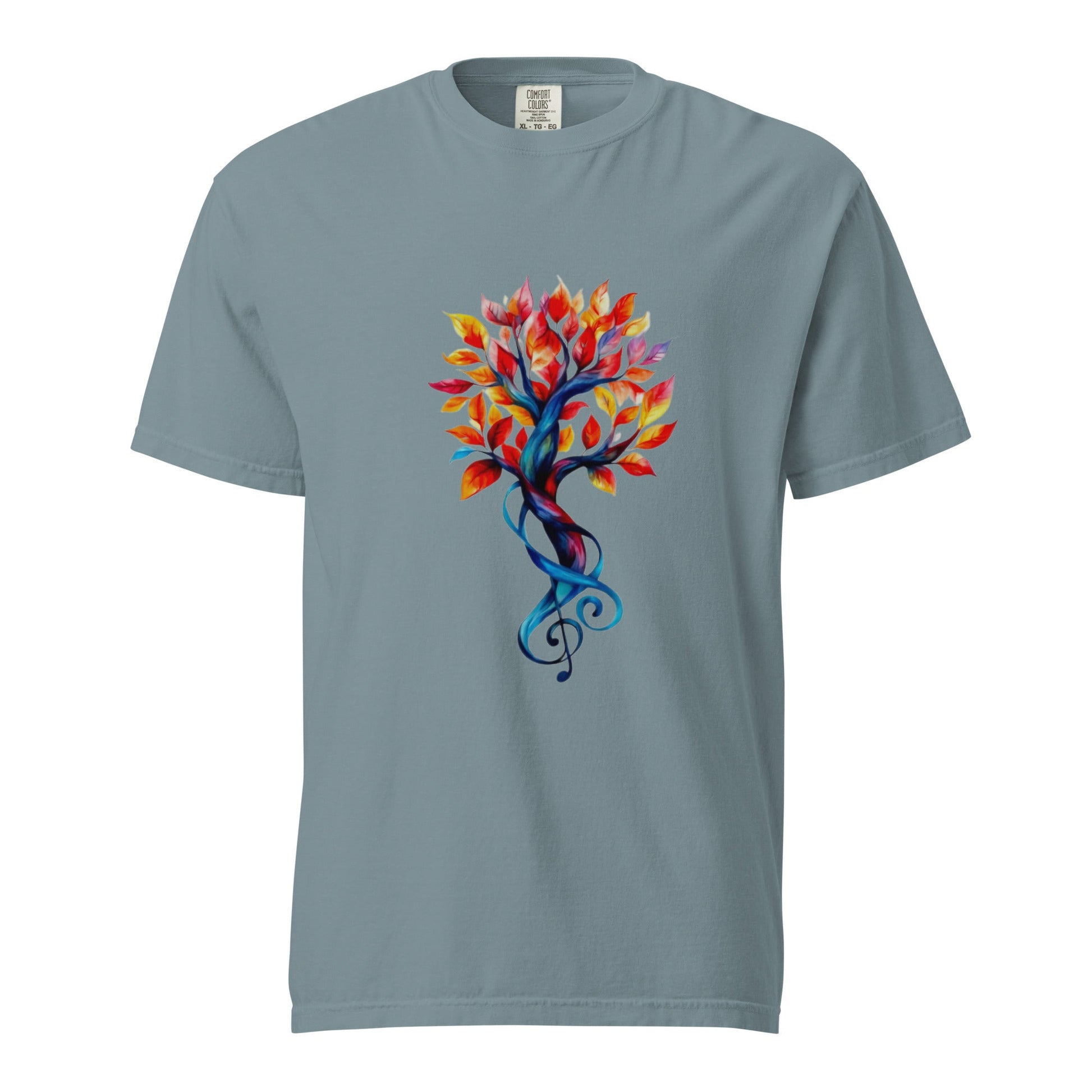 Musical Note Tree Unisex Heavyweight Tee - Ruppy's Creations