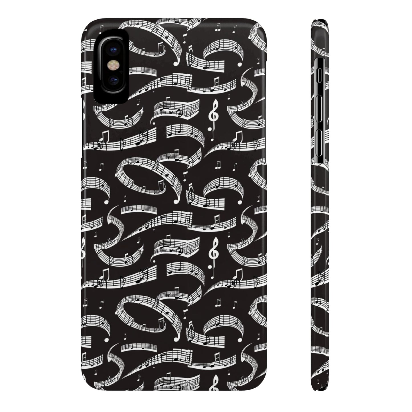 Musical Notes Slim iPhone Case - Ruppy's Creations